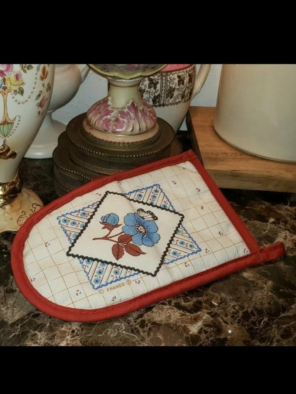 Two (2) Vintage Franco Butterfly Oven Mit/Pot Holders